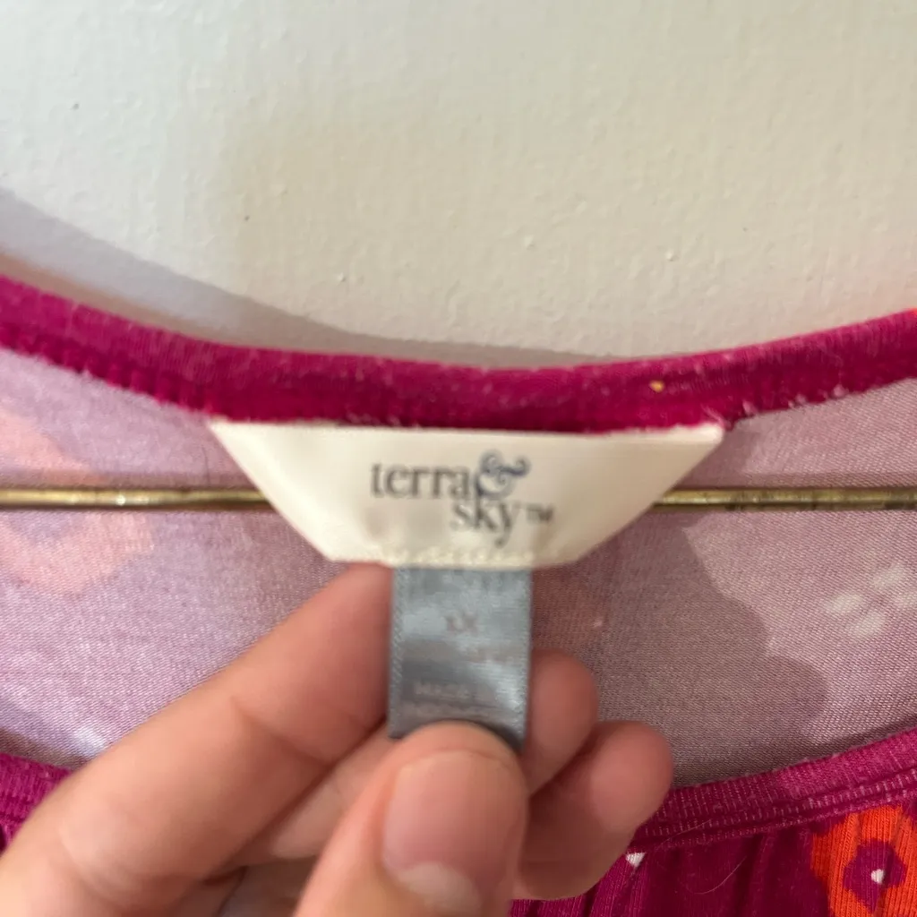 Terra & Sky Pink and Orange Dress - Image 4