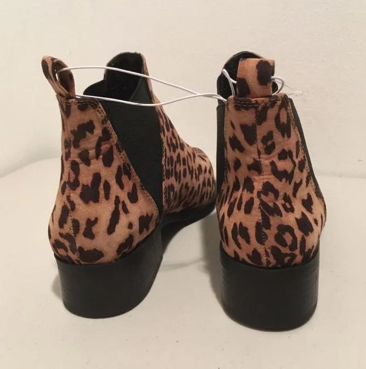 Leopard Print Ankle Boots, Size 7 Brown - Image 4
