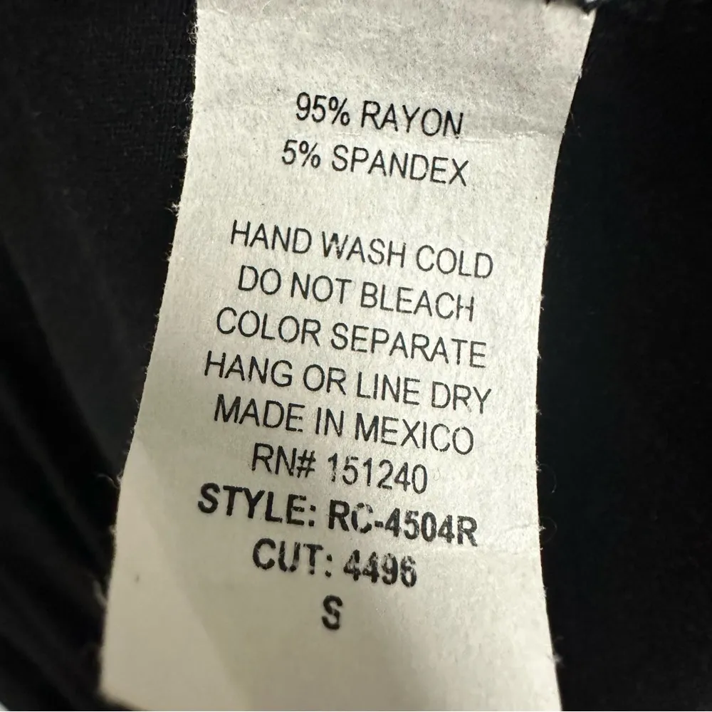 Rolla Coster Black Wrap Plunging V Neck 3 Quarter Sleeve Flowy Tie Waist Dress S - Image 12