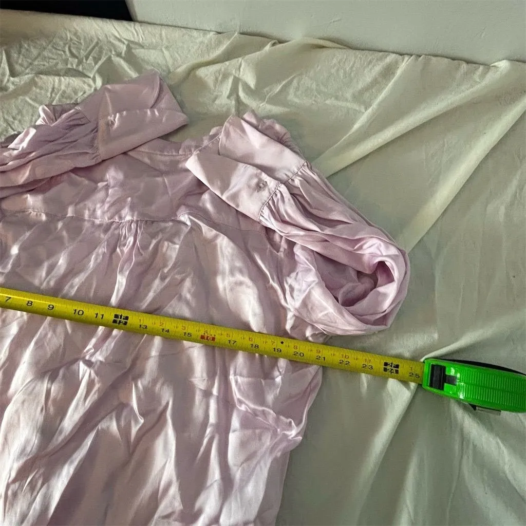 Habitual Women's Pink V-Neck Long Sleeve Blouse Size L Casual‎ - Image 8