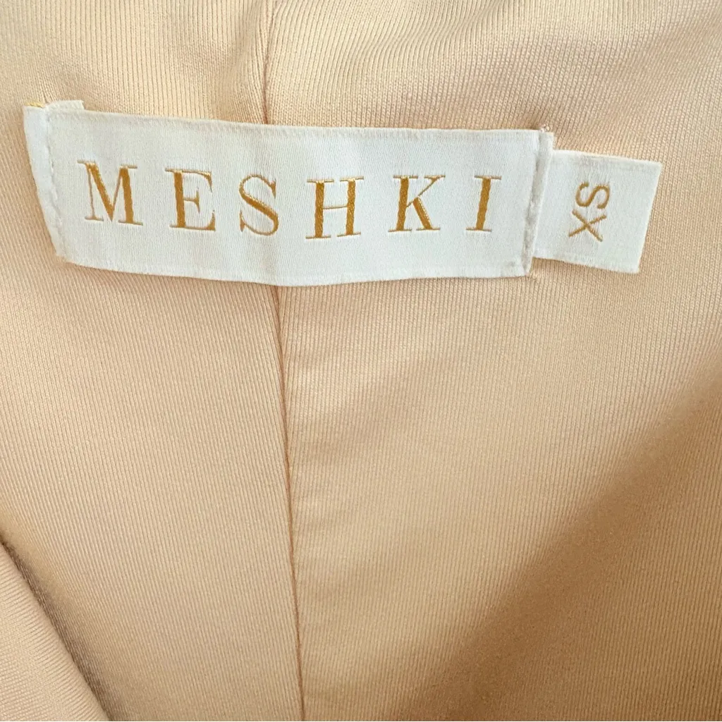 Meshki Bodysuit Stretchy Straps Cheeky Bottom Tan Size XS - Image 7