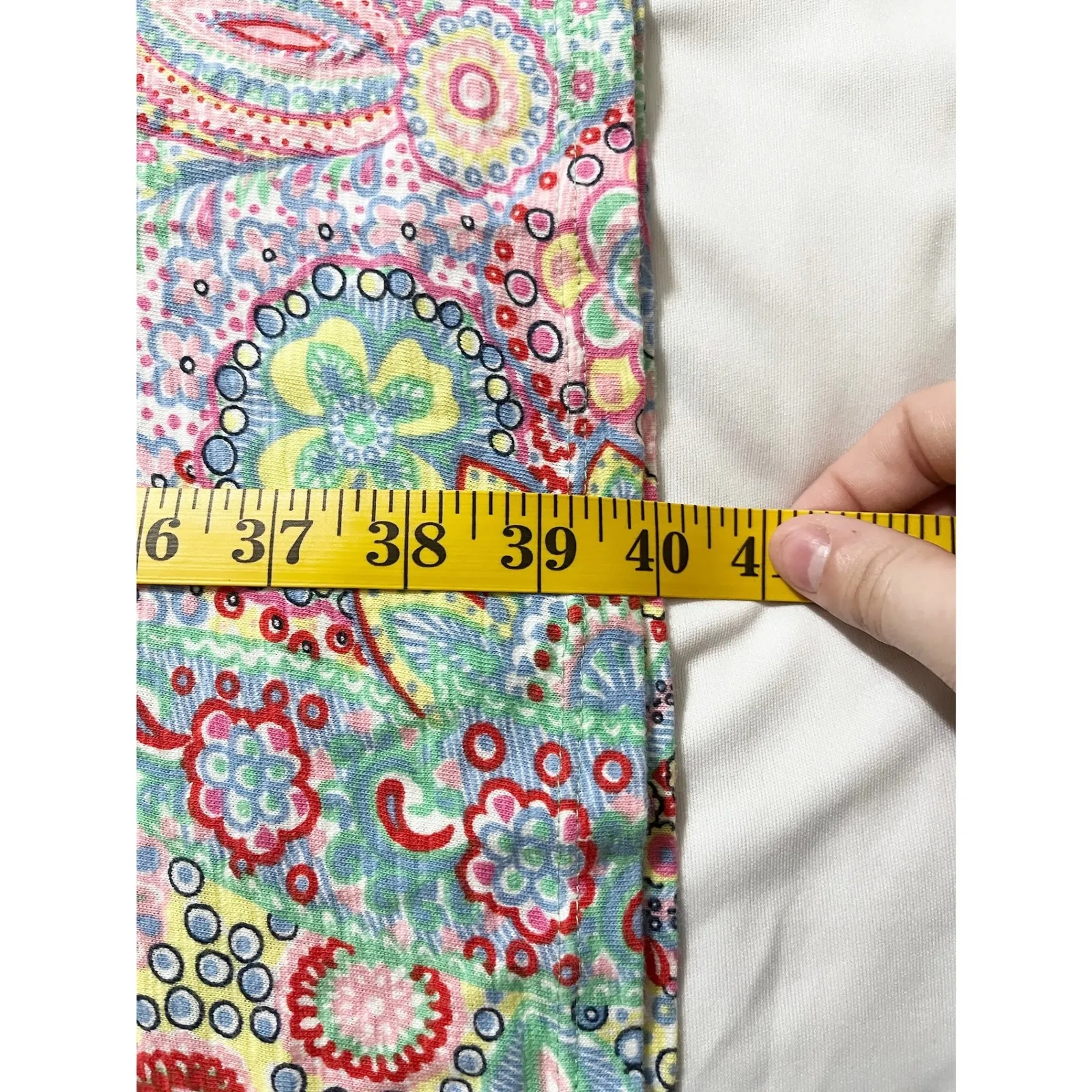 Talbots Womens Retro‎ Paisley Print Cotton T-Shirt Shift Dress Size M Multicolor - Image 8