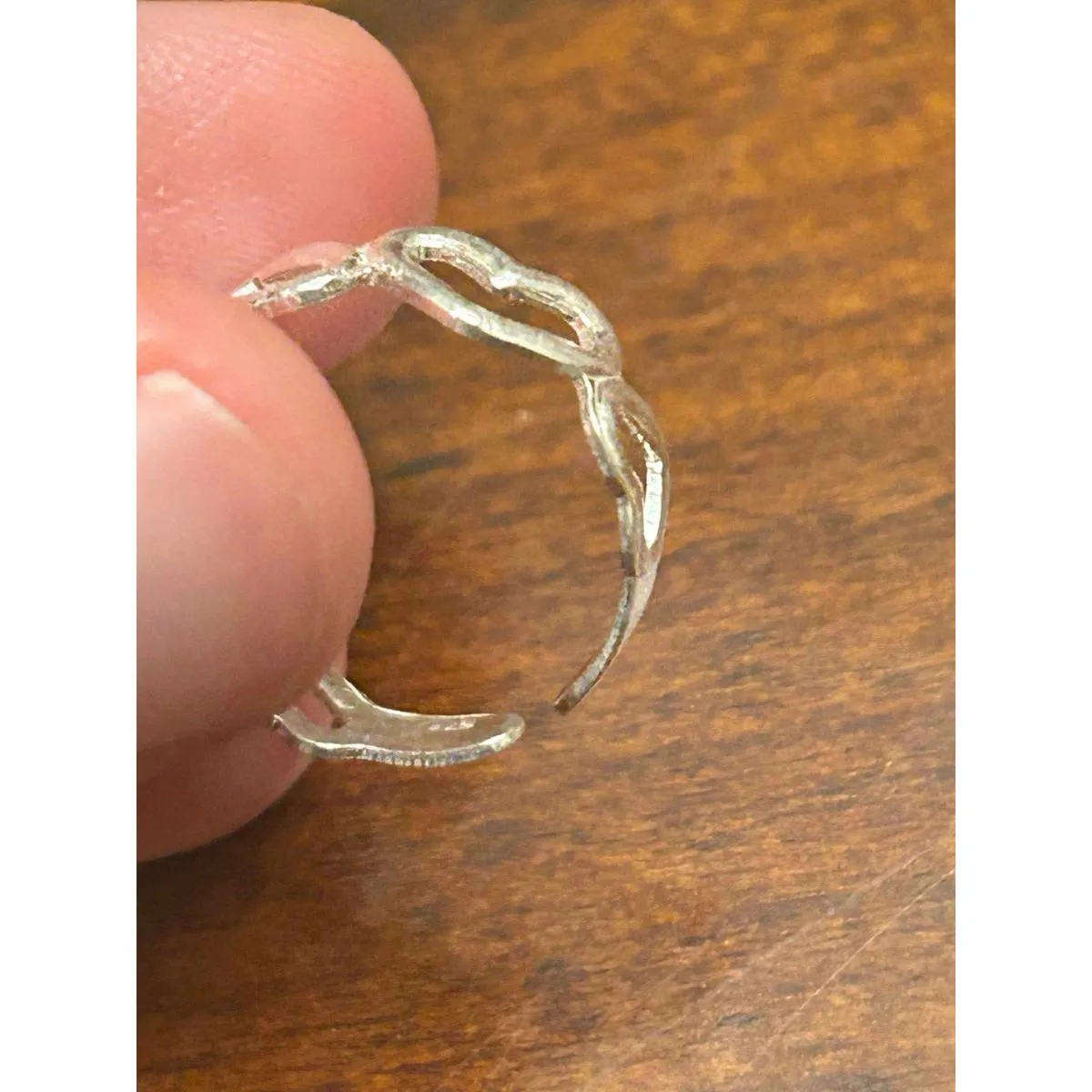 925 sterling silver ring band m23 0.86g size 4 - Image 3