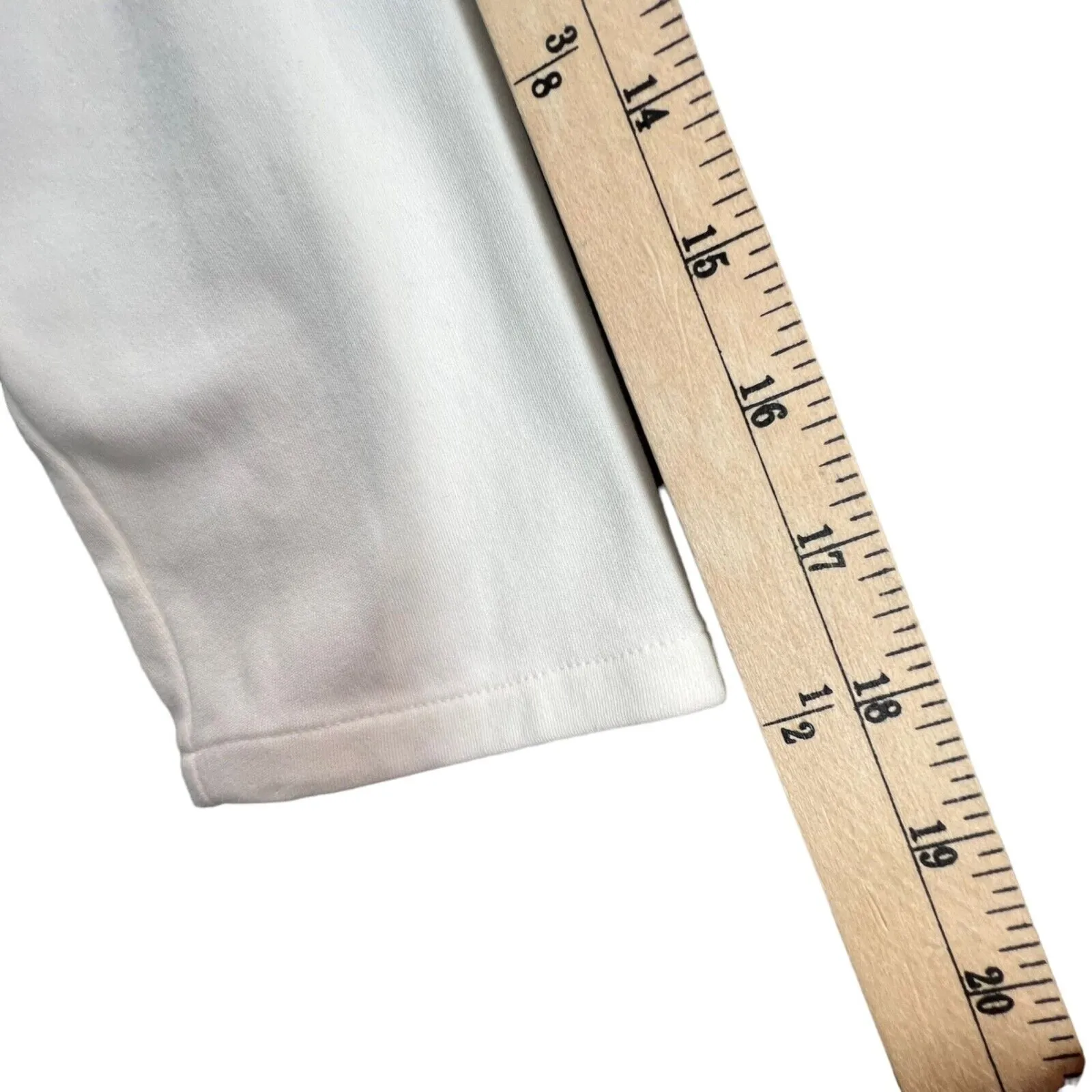 Joan Vass Dress Women Large White Gray Asymmetrical 3/4 Sleeve Pocket Minimalist - Image 10