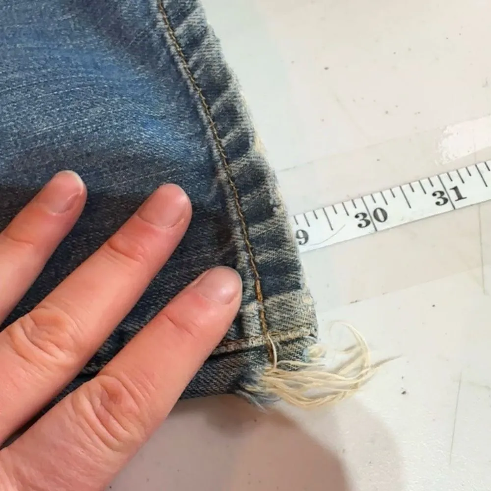 Vintage Guess Jeans Womens Distressed Straight Leg Jeans Blue Denim Size W32 L30 - Image 15