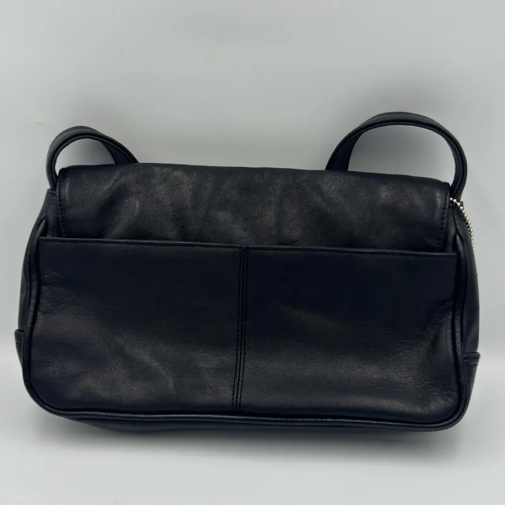 Reaction Kenneth Cole Black Leather Baguette Bag - Image 4