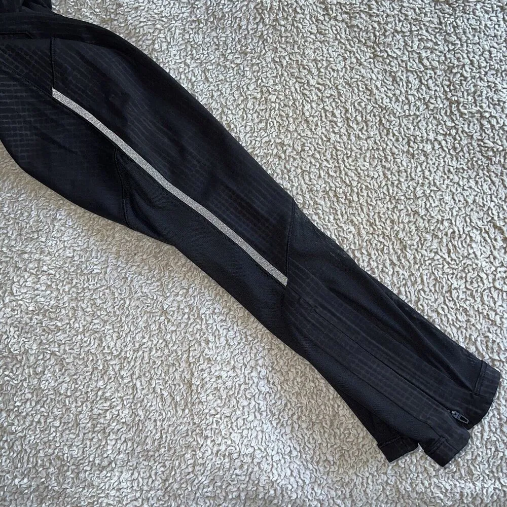 Lululemon Leggings Size 6 Black Emboss W5DAZS Mesh High-Rise Run Tight 25" - Image 13