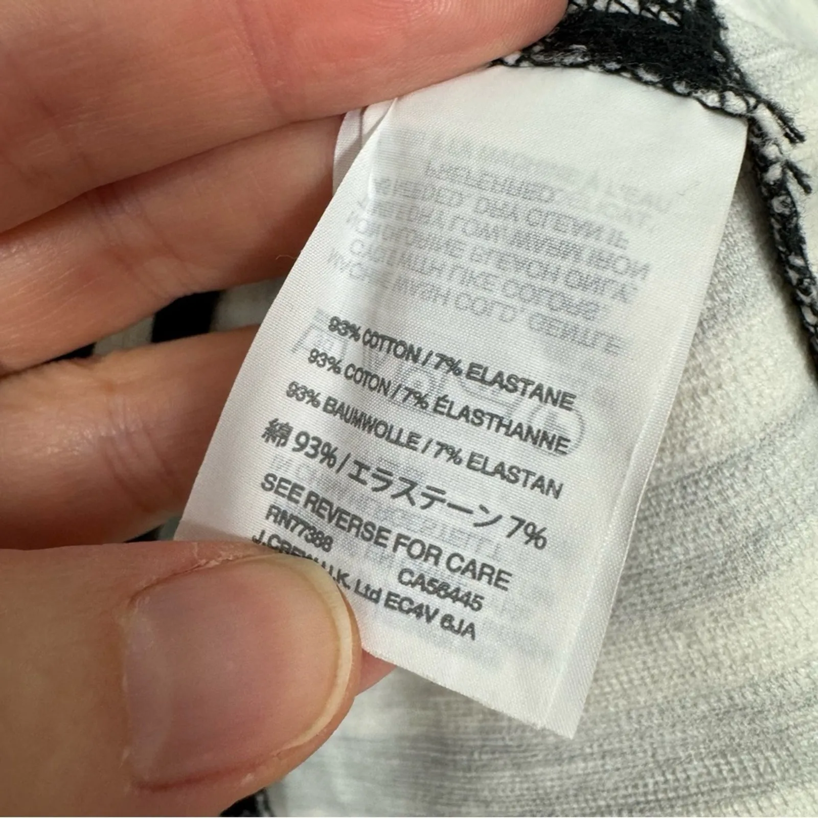 J Crew Black White Striped Short Sleeve Shift Dress Womens XS Preppy Academia - Image 5