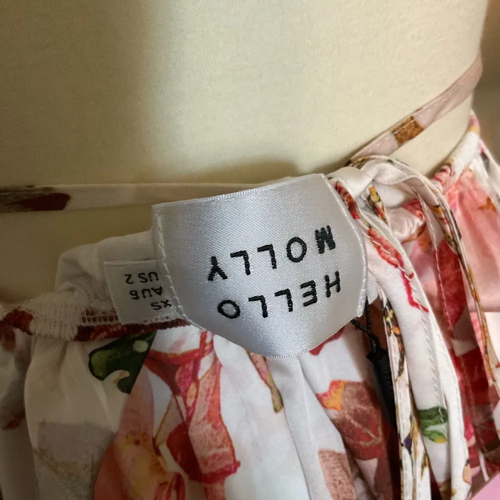 Hello Molly Floral Satin Halter Maxi Dress Size 2 New - Image 2