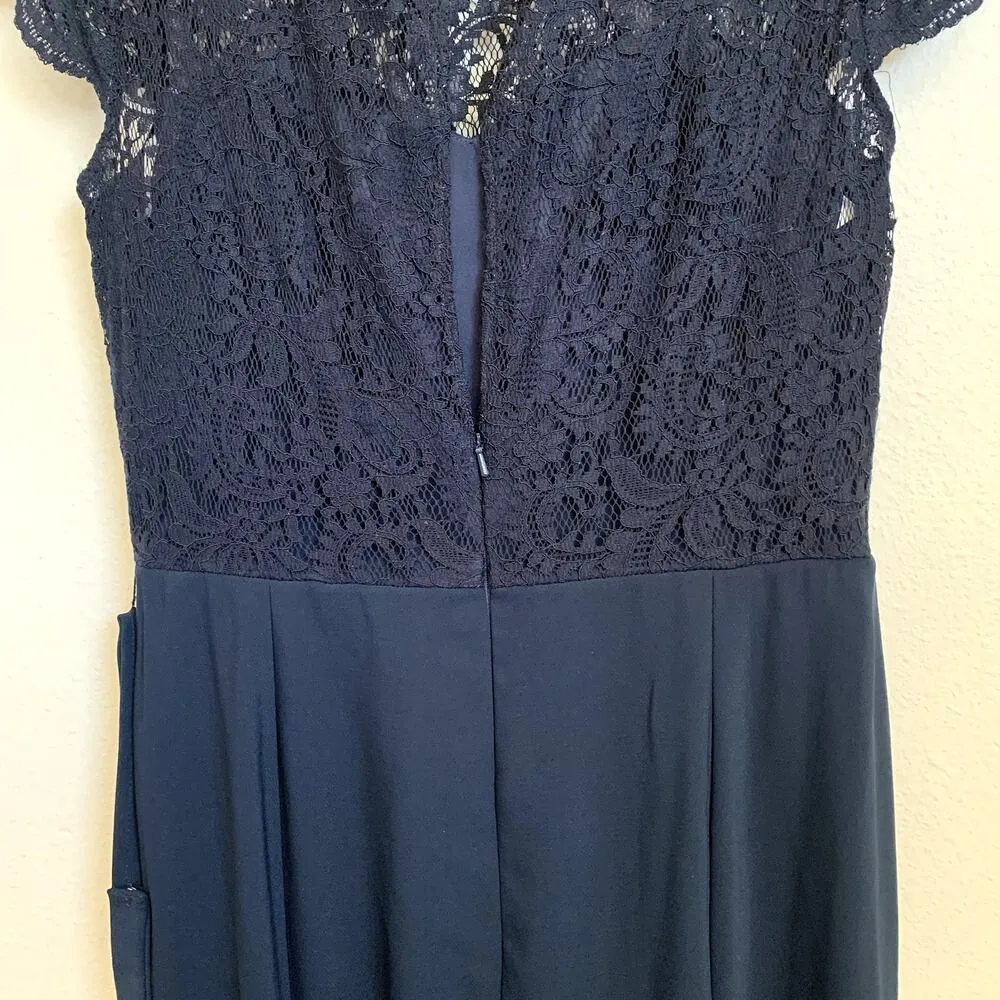 NWT Jenny Packham JP1001 s Dress Gown in Navy Blue Size 14 - Image 6