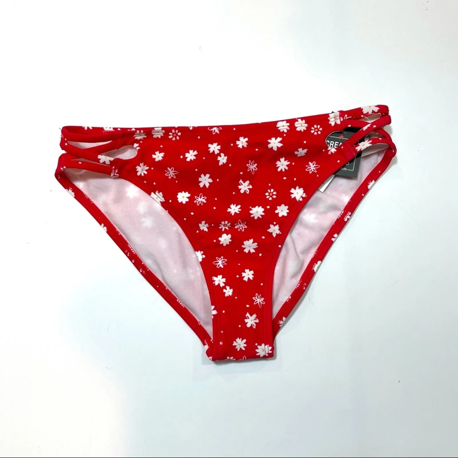 California Waves red strappy bikini swim bottom - Image 5
