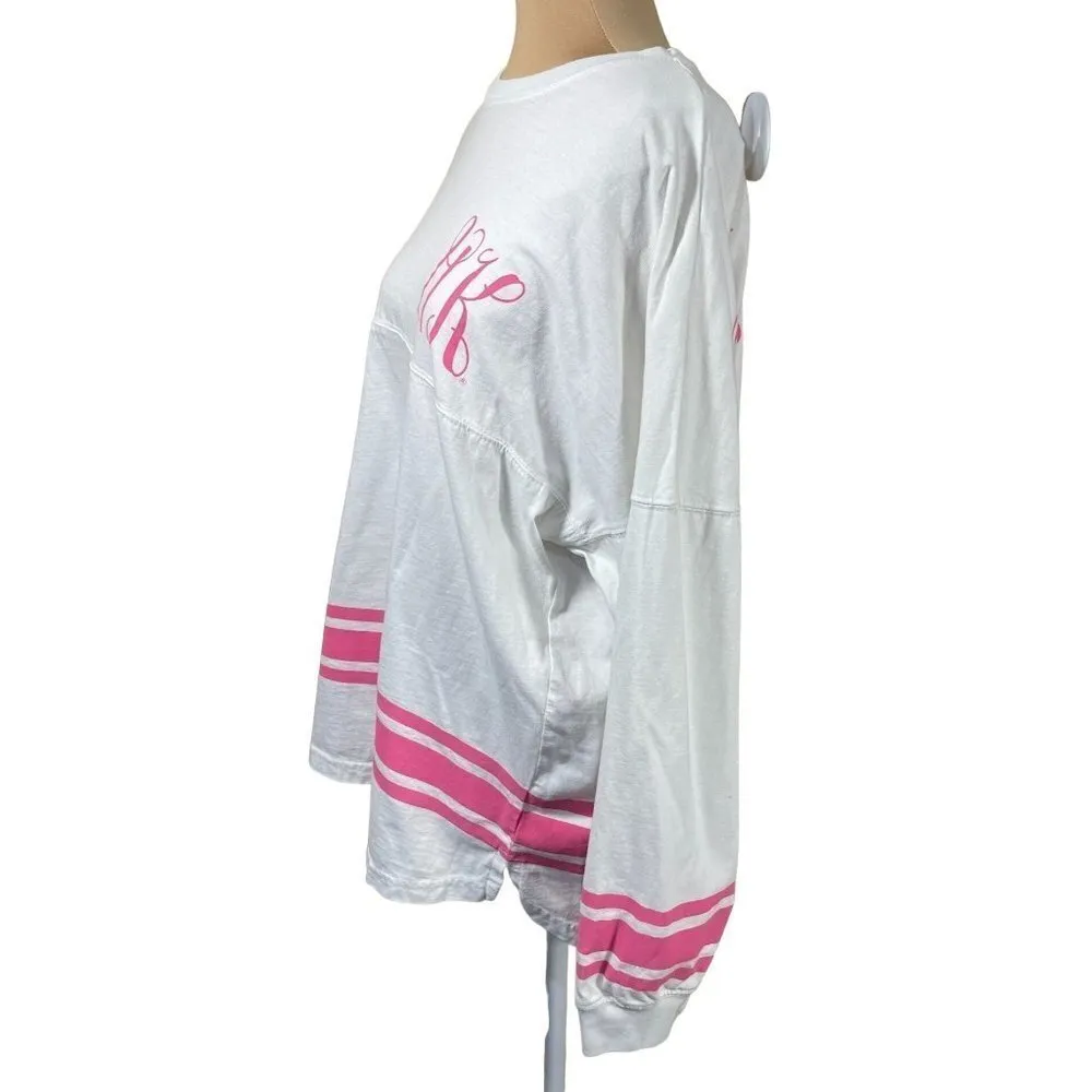 Three Square Women's UK Wildcats Pink White Long Sleeve T - Image 2