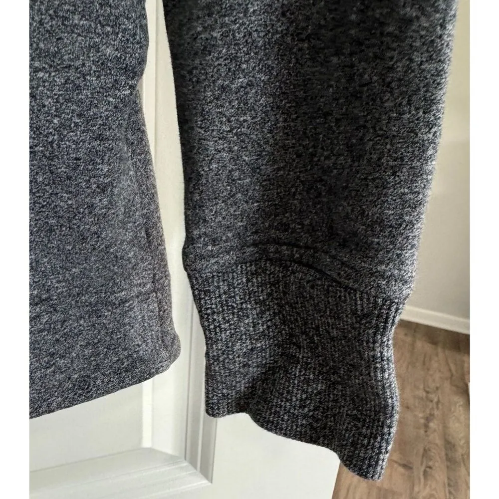 Lululemon Split Pullover Hoodie Sweatshirt Charcoal Gray Speckled Black Womens 4 - Image 4