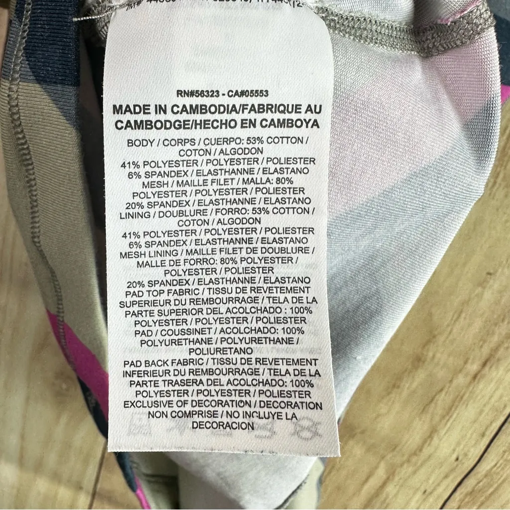 Nike Dri-fit Slim Fit Pink and Gray Chevron Racerback Tank Top - Image 8