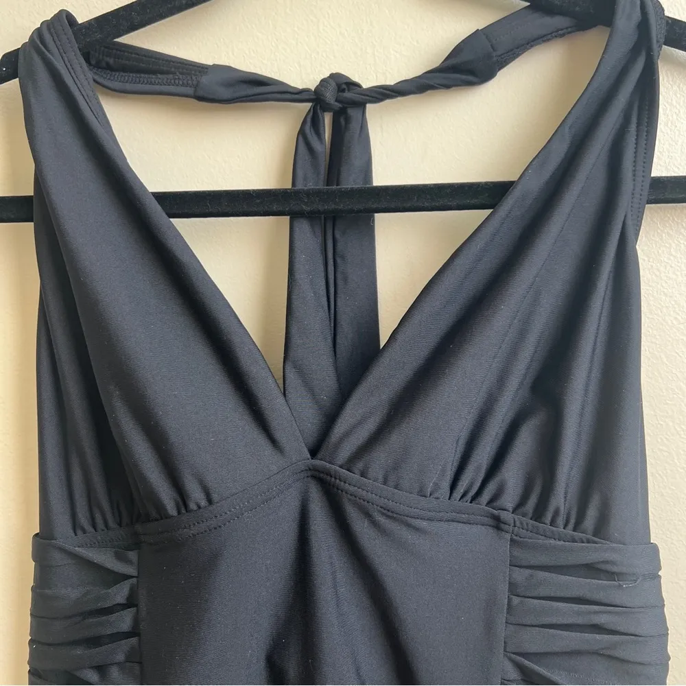 Calvin Klein One Piece Bathing Suit halter swim Black Size 10 - Image 3