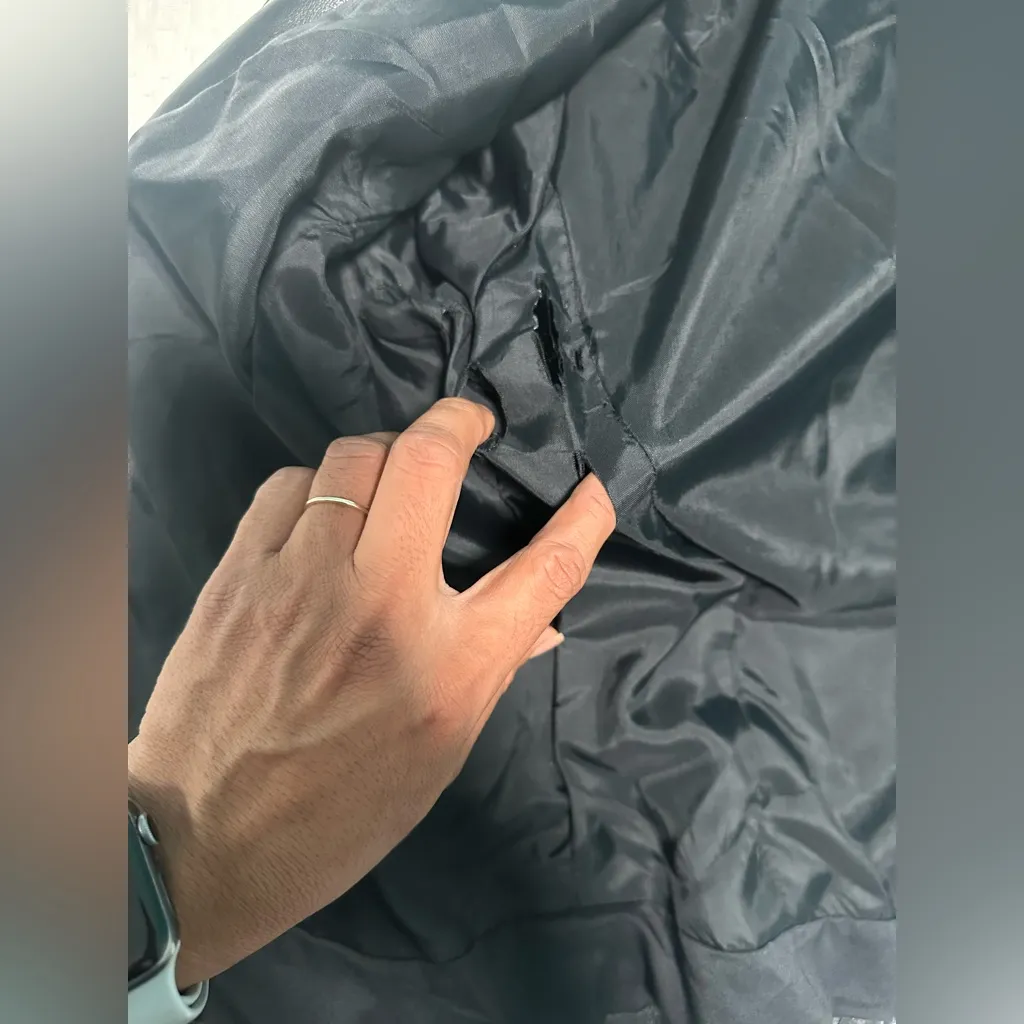 CiTY DKNY Black Leather women Jacket size 6 - Image 9