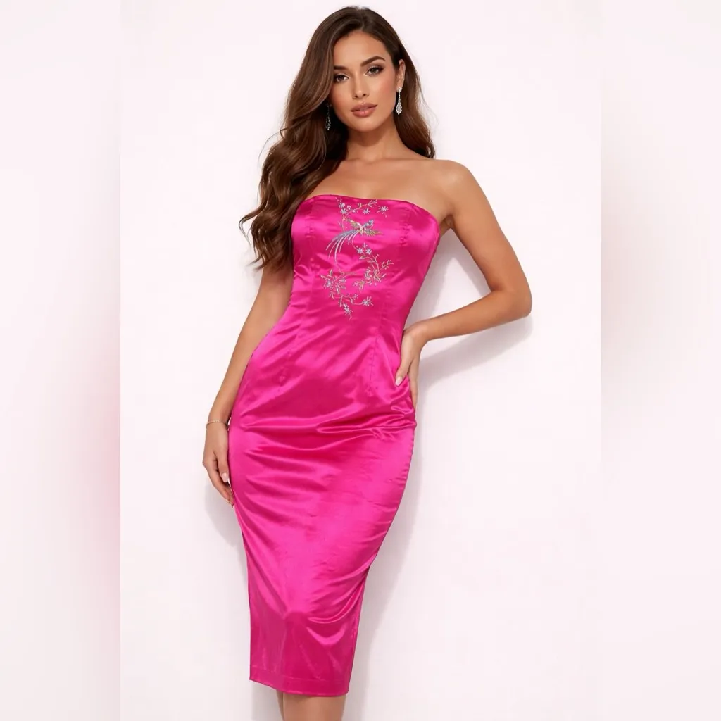 Jessica McClintock for Gunne Sax Women’s Millennium 2000 Y2K Vintage Midi Dress Pink Size undefined - Image 12