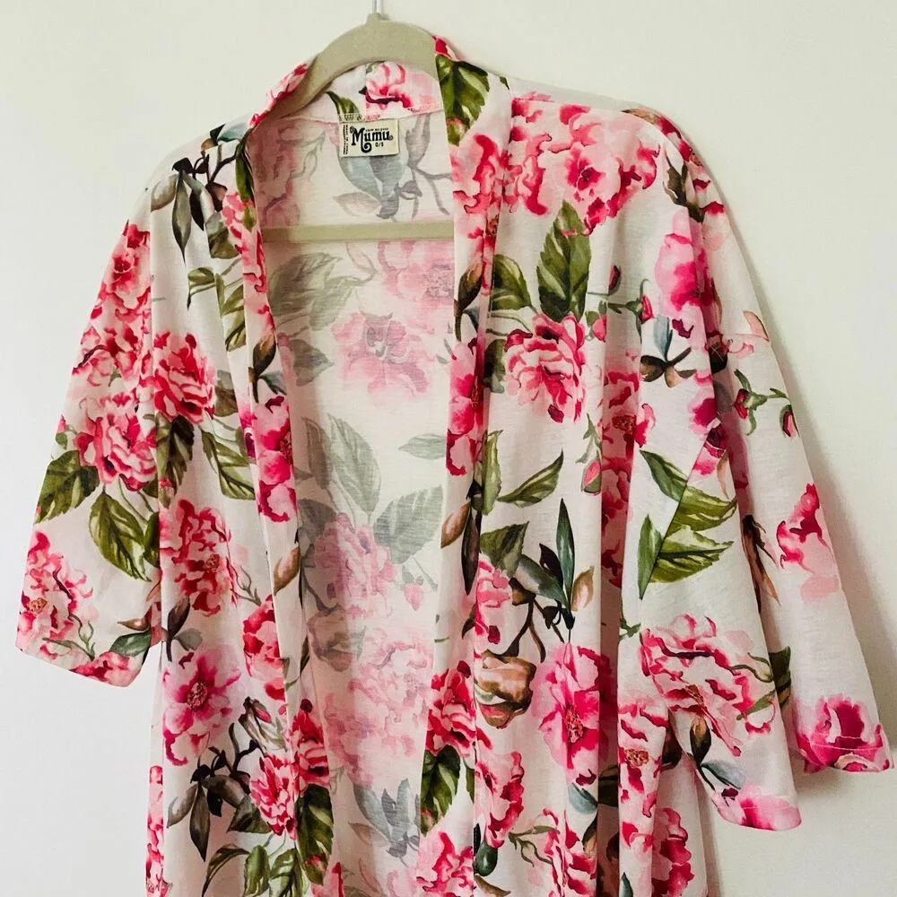 Show Me Your Mumu Cover Up Brie Robe Floral Garden of Blooms OS (Missing Belt) - Image 10