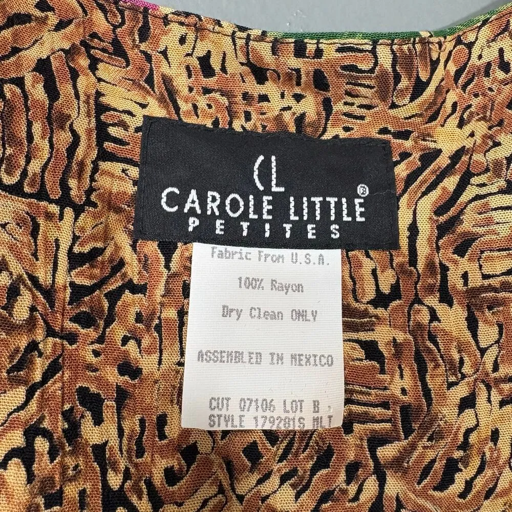Carole Little Vintage 1990's Women's Beaded Leopard Print Long Blazer - Image 6