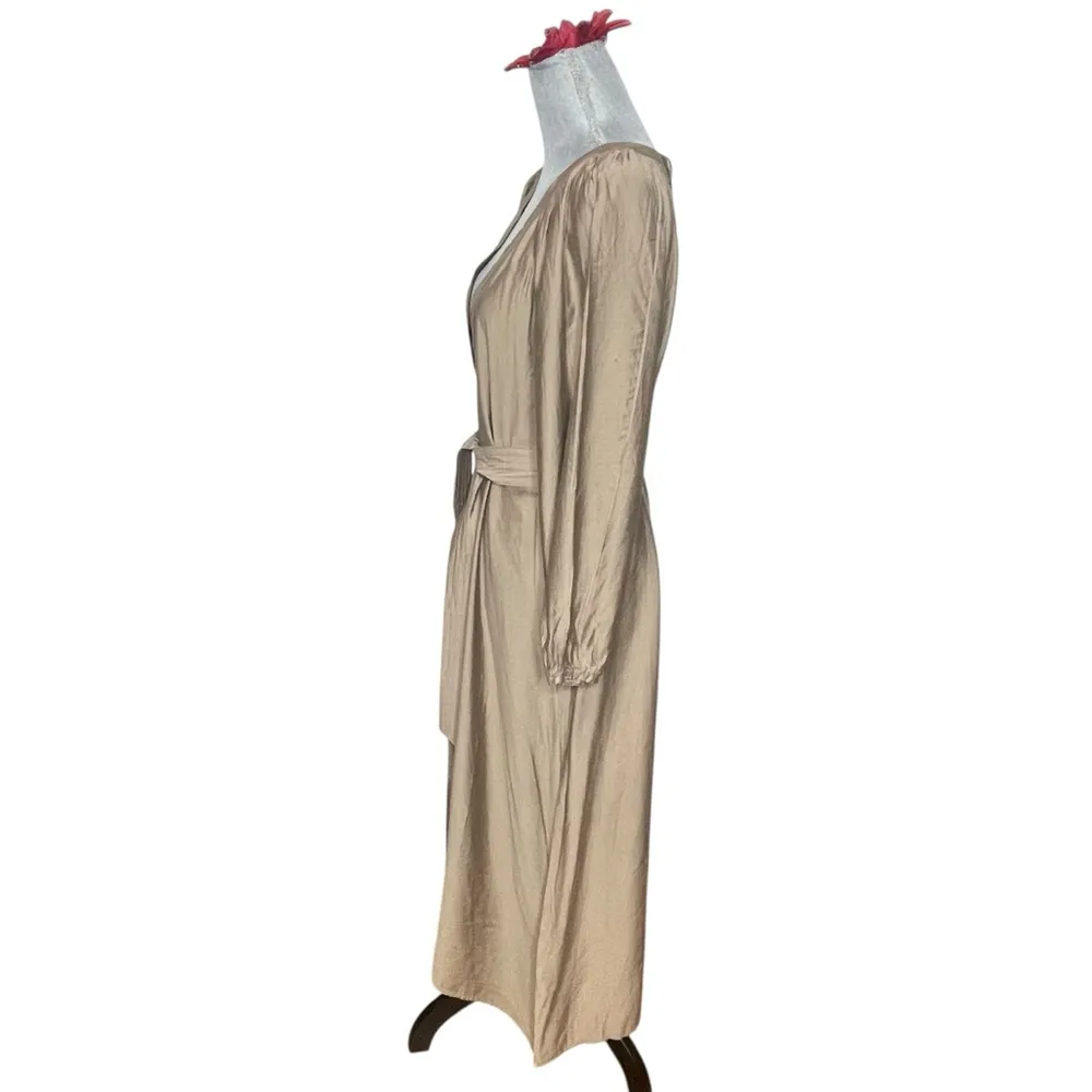 Zara Belted Midi V-neck Dress Size Small Spring Summer SS21 - Image 3