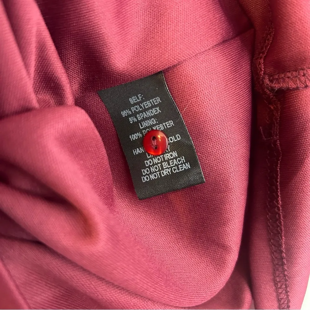 NWT Lulu's Last Love Song Burgundy Tie Waist Long Bell Sleeve Mini Dress Size XS - Image 14