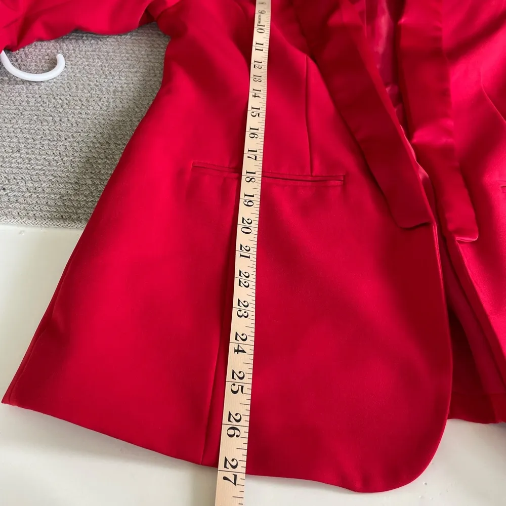 Vintage Apt. 9 Cherry Red Tuxedo Blazer Jacket Fully Lined Apt. 9 Size Small - Image 8