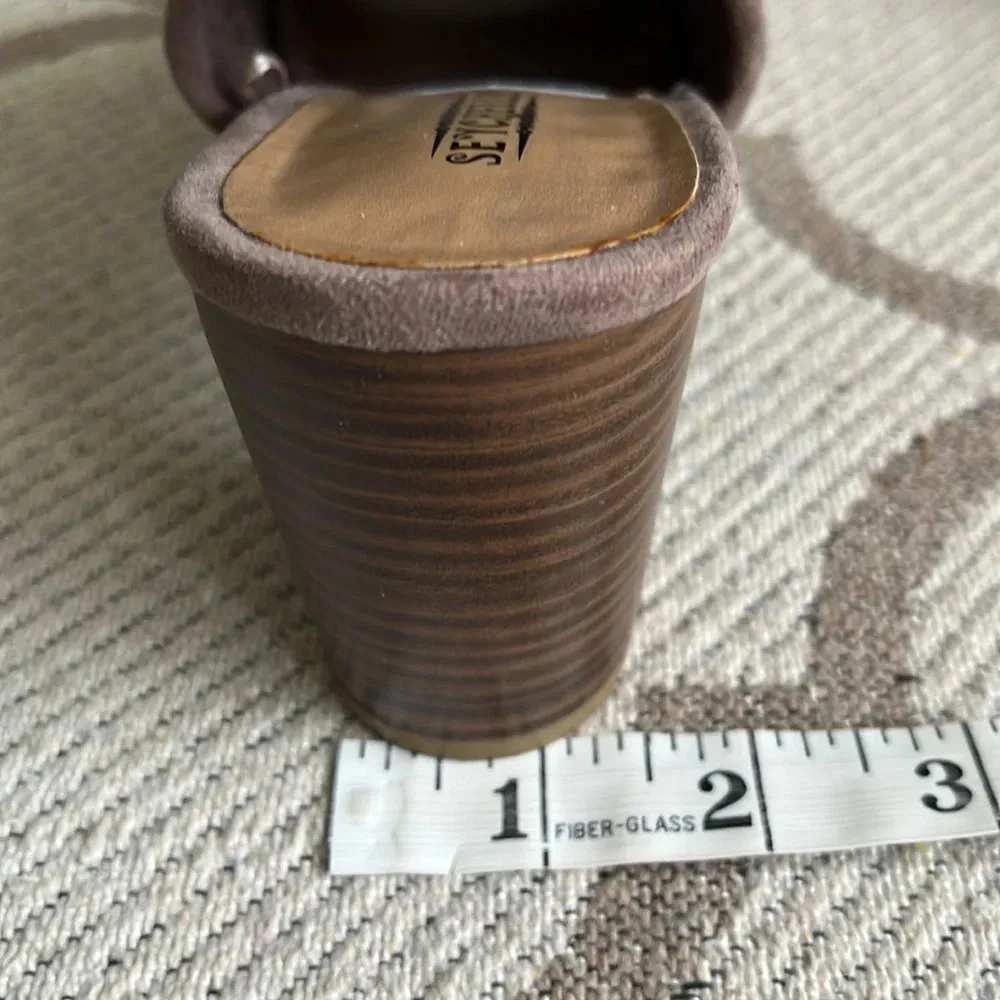 Seychelles  open back 3” block heel Velcro strap sandal, size 7.5 - Image 6