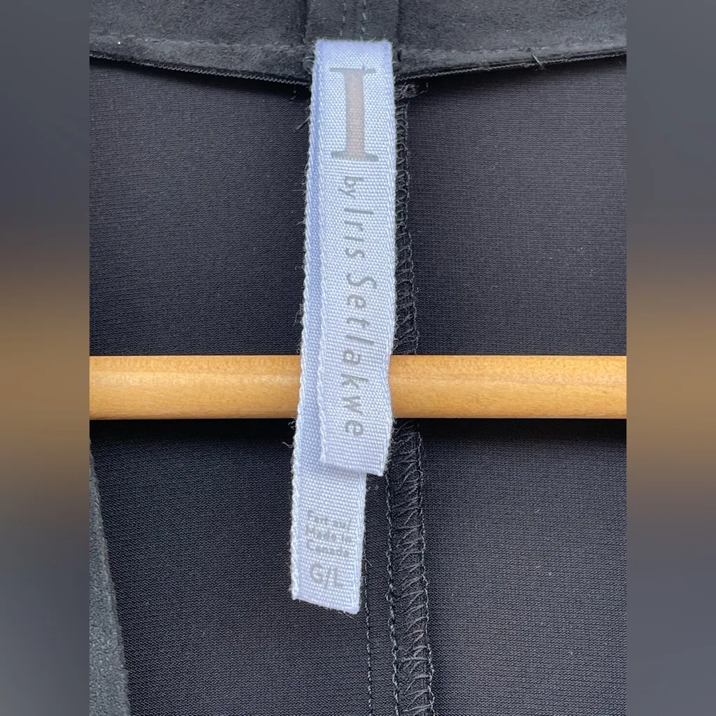 I by Iris Setlakwe Twinset, Contrast Stitch Trim size large Black - Image 5