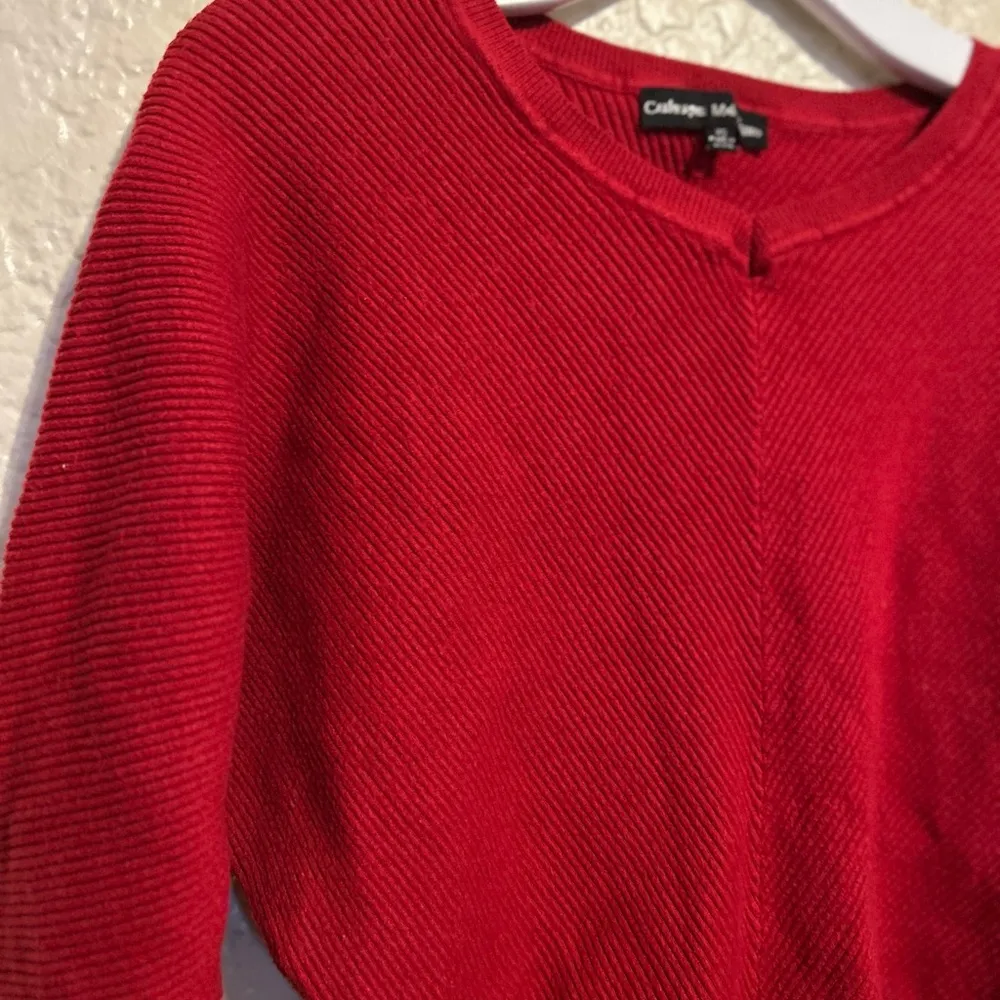 Catherine Malandrino Red Crew Neck Sweater with Long Sleeves - Image 4