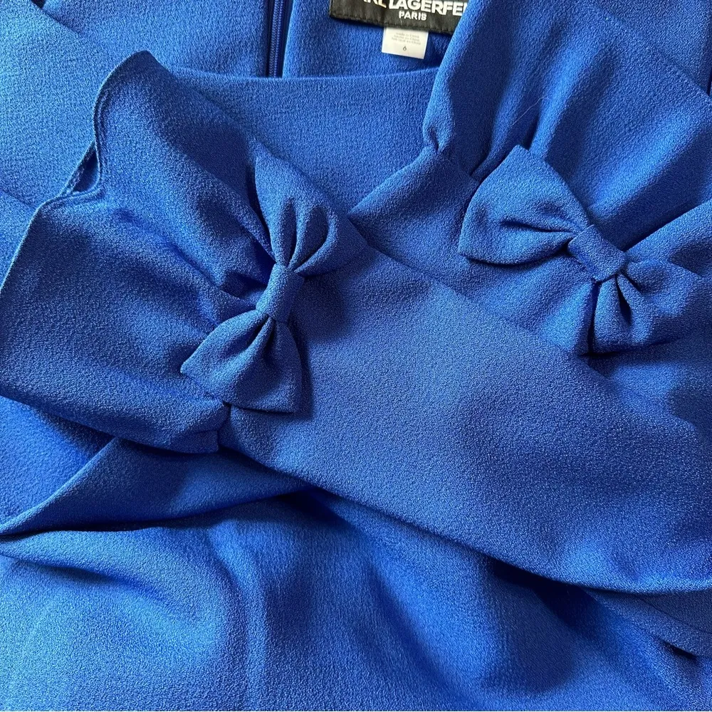 Karl Lagerfield Paris Women’s Blue Dress Sz 6 NWOT - Image 8