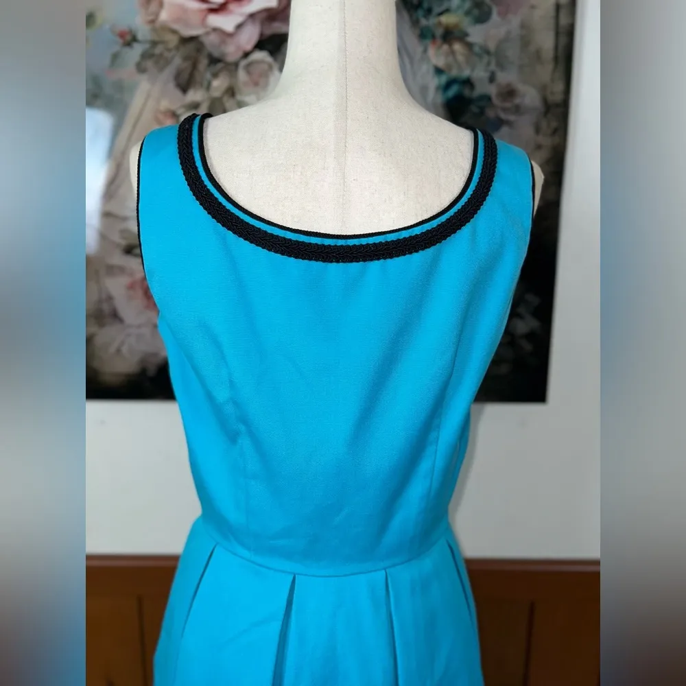 Fabulous Vintage Authentic German Corset Dirndl! Blue Size 10 - Image 7