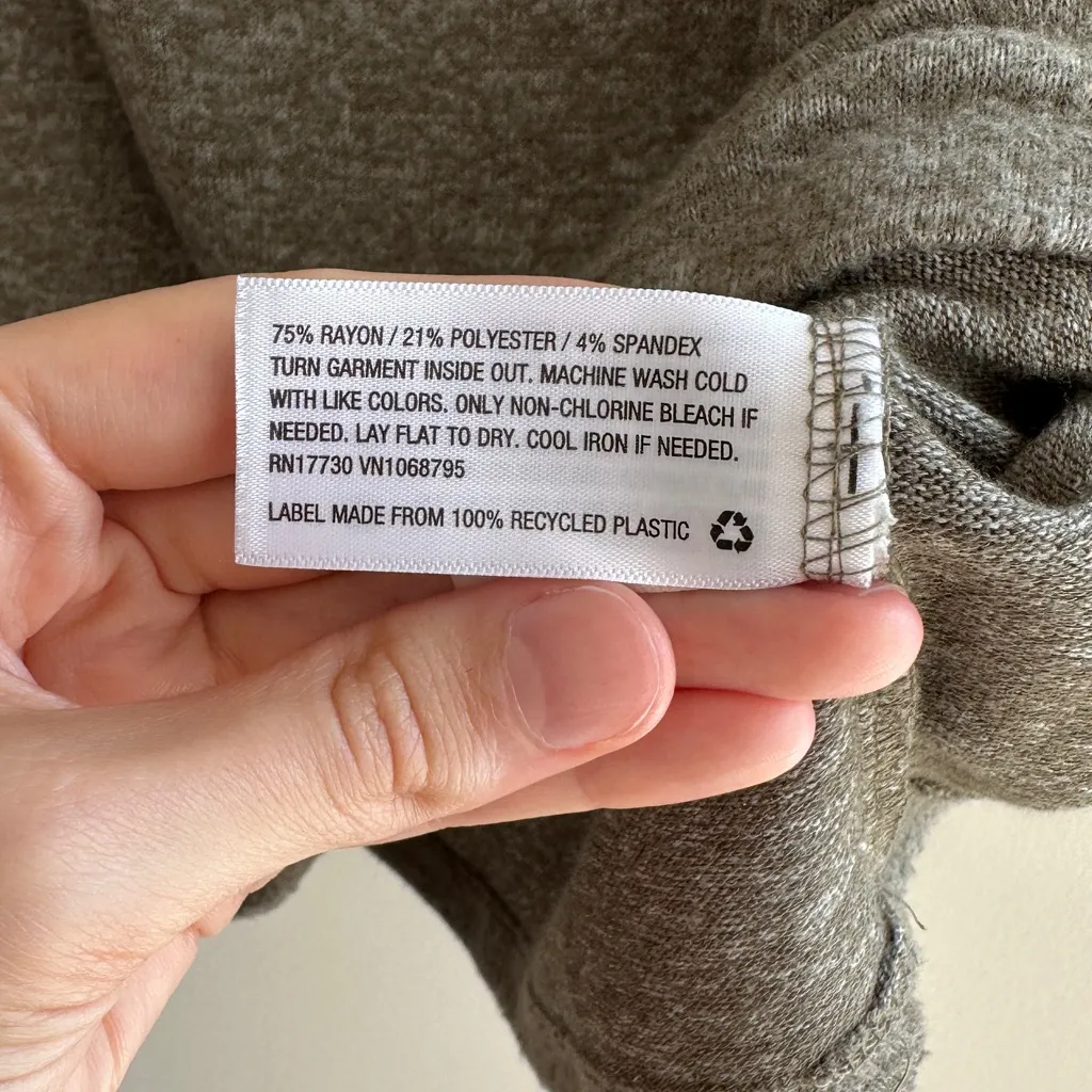 a new day Cozy V-Neck Sweater, Moss Green, Size Medium - Image 10