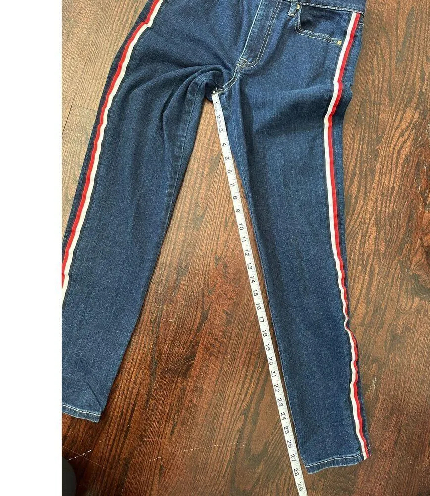 Red White and Blue CLASSIC Tommy Hilfiger Tribeca Skinny Jeans Size 4 - Image 13