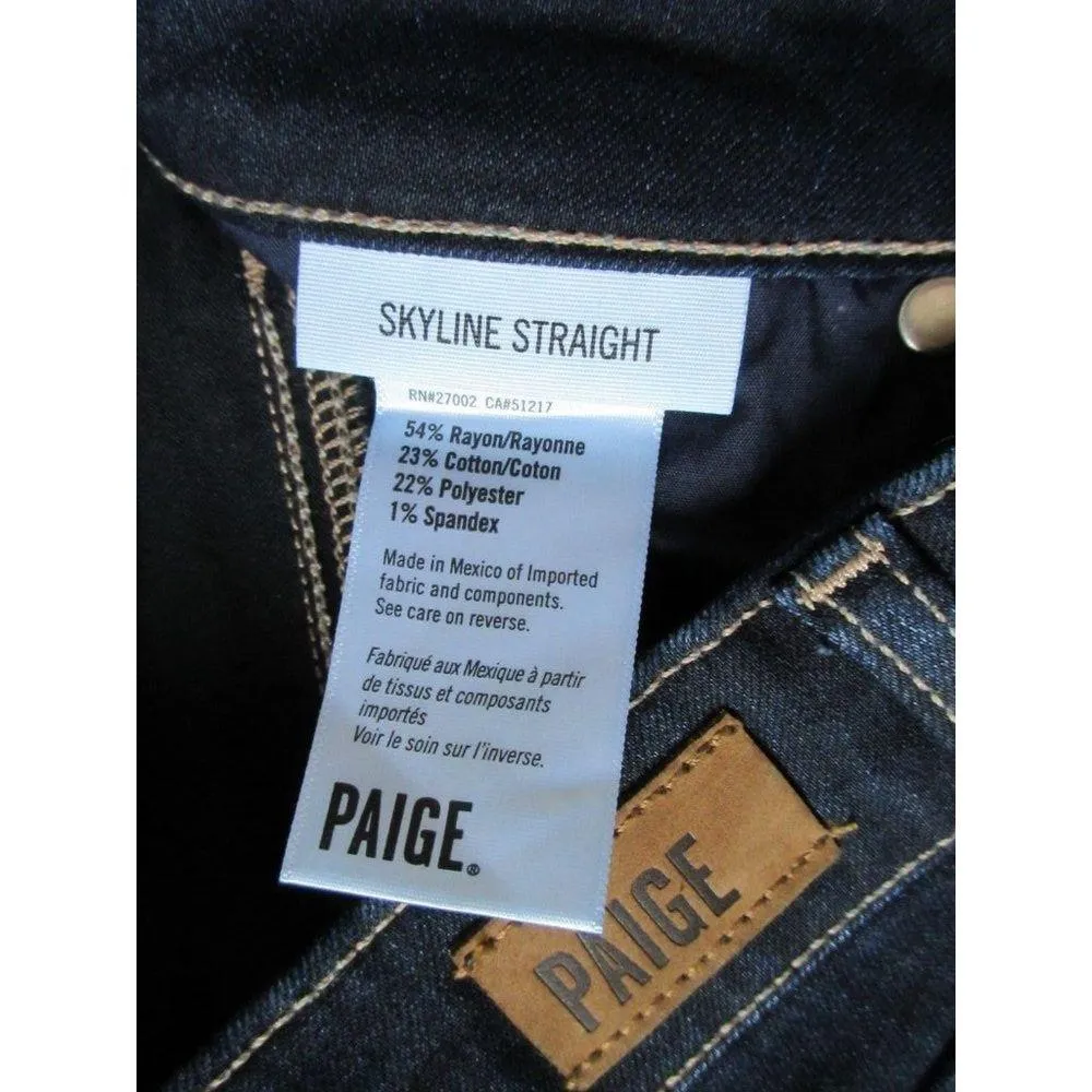 NWT Paige Denim Skyline Straight in Acadia Transcend Stretch Jeans 24 x 33 - Image 6