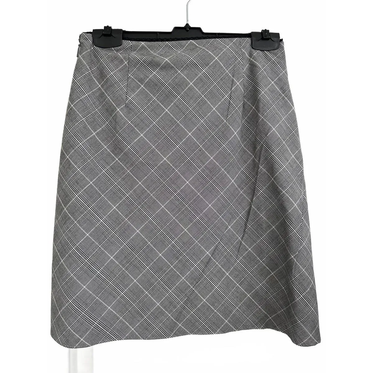 Mango Check Skirt with Decorative Bow Grey NWT Size 2/XS - Image 7