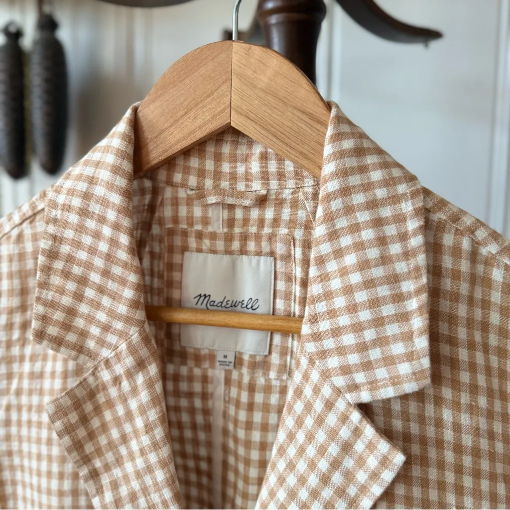 Madewell Linen Dorset Blazer in Gingham
Check - Image 8