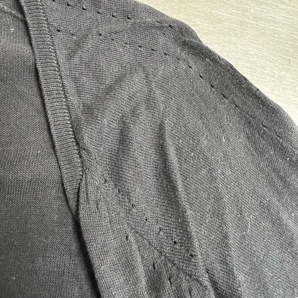 Halogen Black Pima Cotton Cardigan - Size Large - VGUC - Image 3