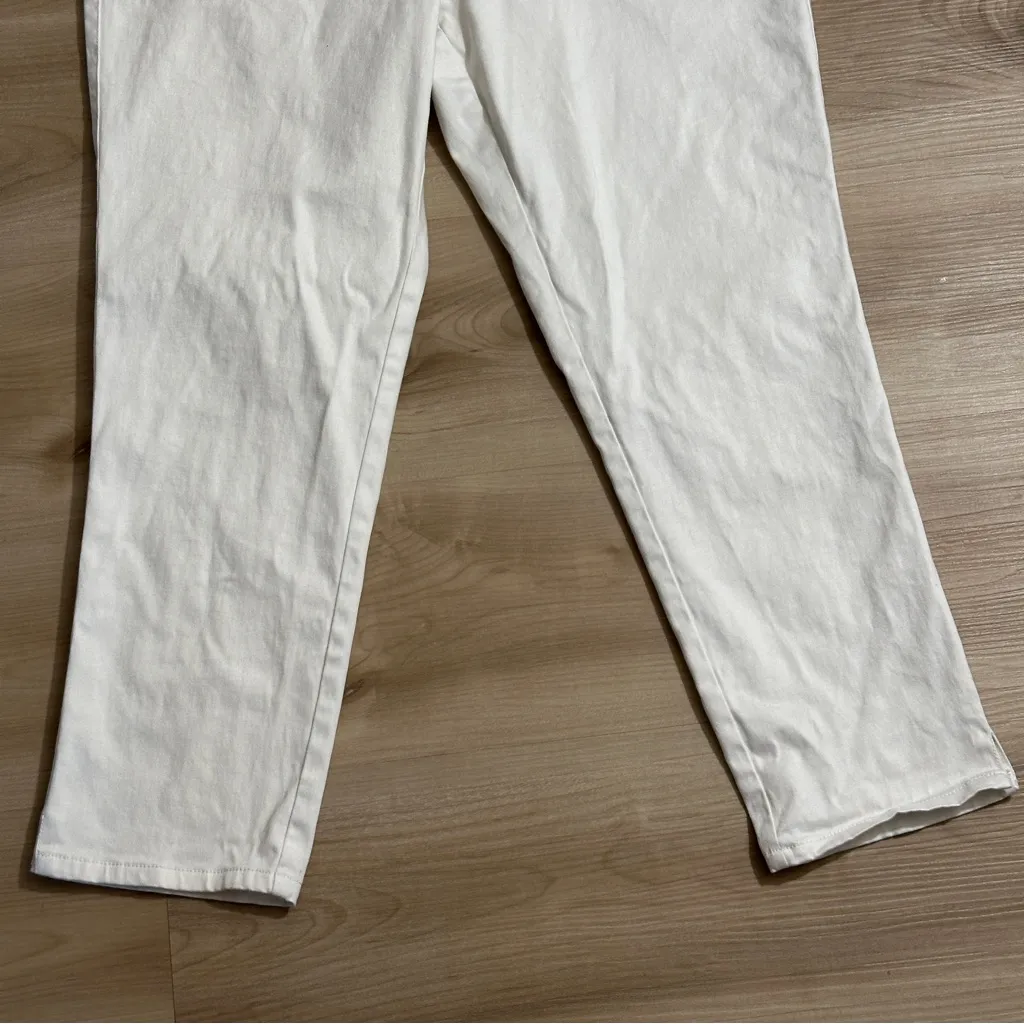 Cache White Denim Stretch Cropped Jeans Size 14‎ - Image 7