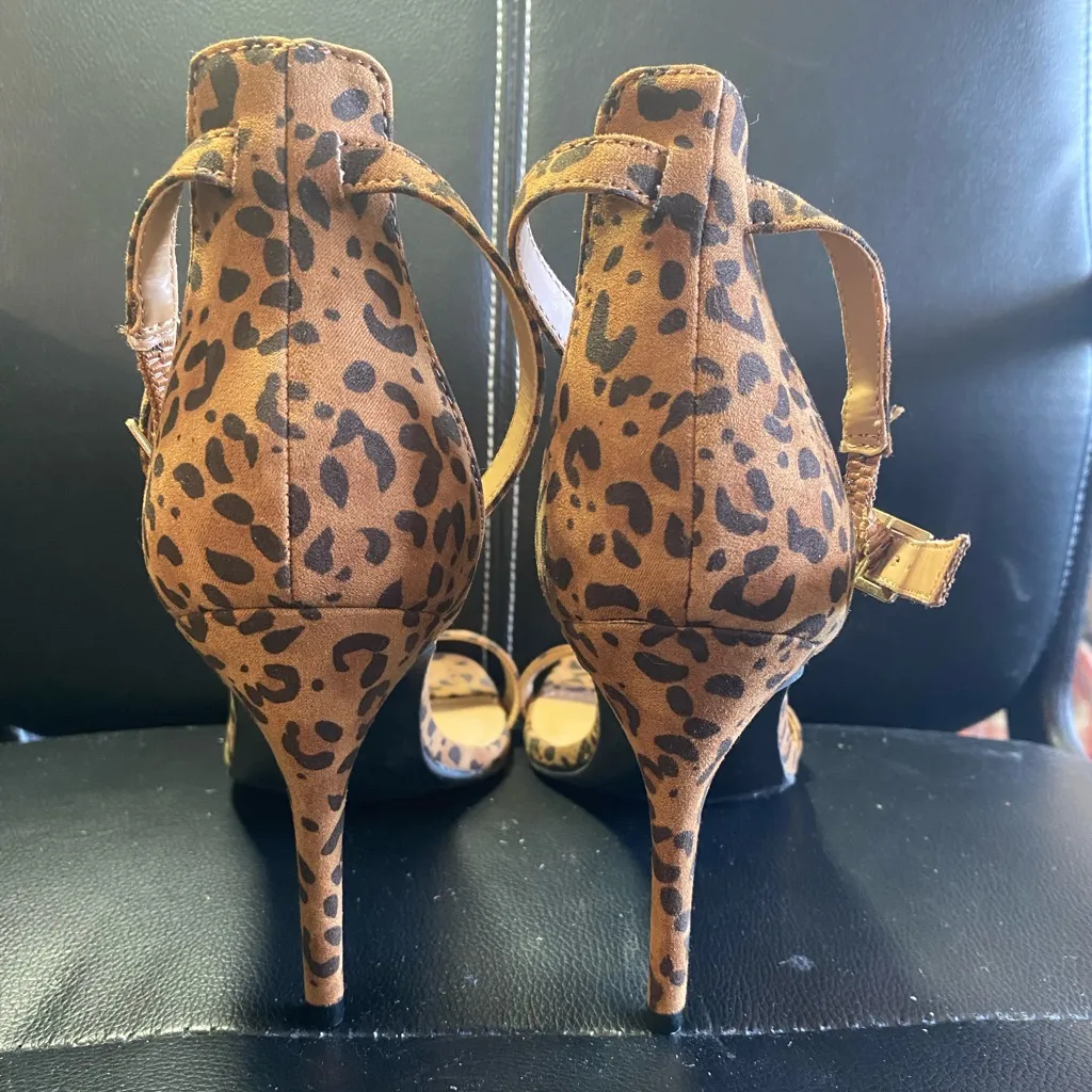 Material Girl Blaire Leopard Print Women's Stiletto Heels Size 9 1/2 - Image 7
