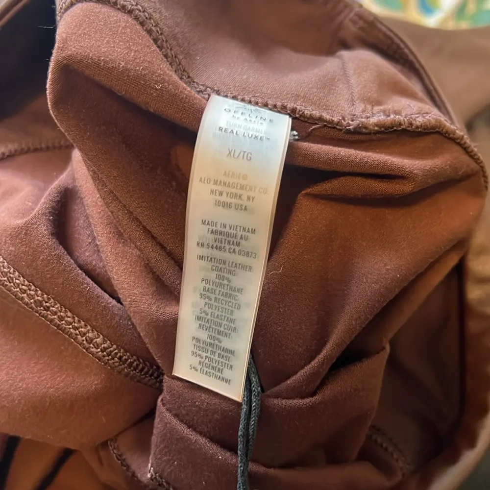 OFFLINE by  dark brown faux leather real luxe leggings | XL - Image 5