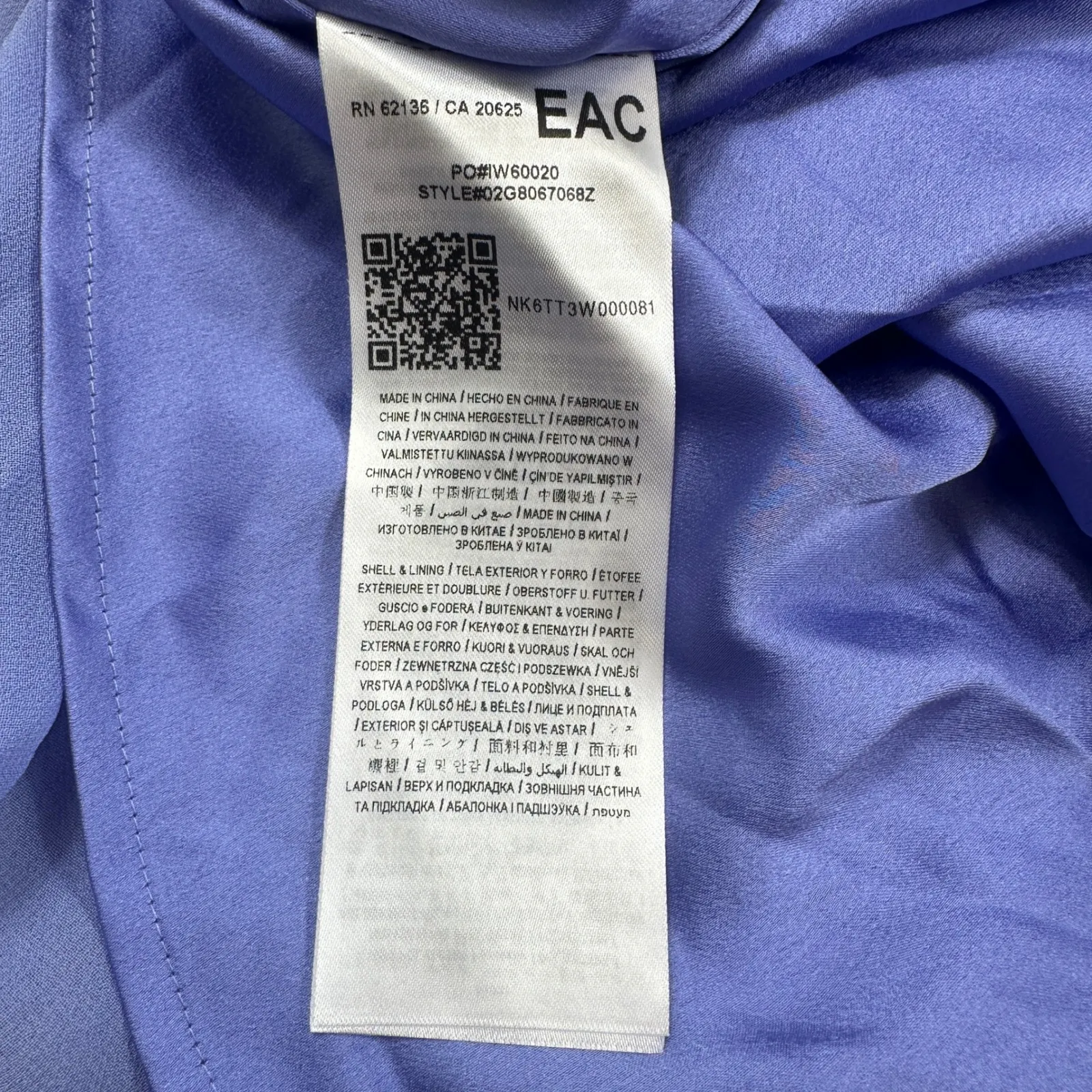 MARCIANO GUESS Tunic Dress Womens S Purple Tidal Wave Embellished Long Sleeve - Image 10