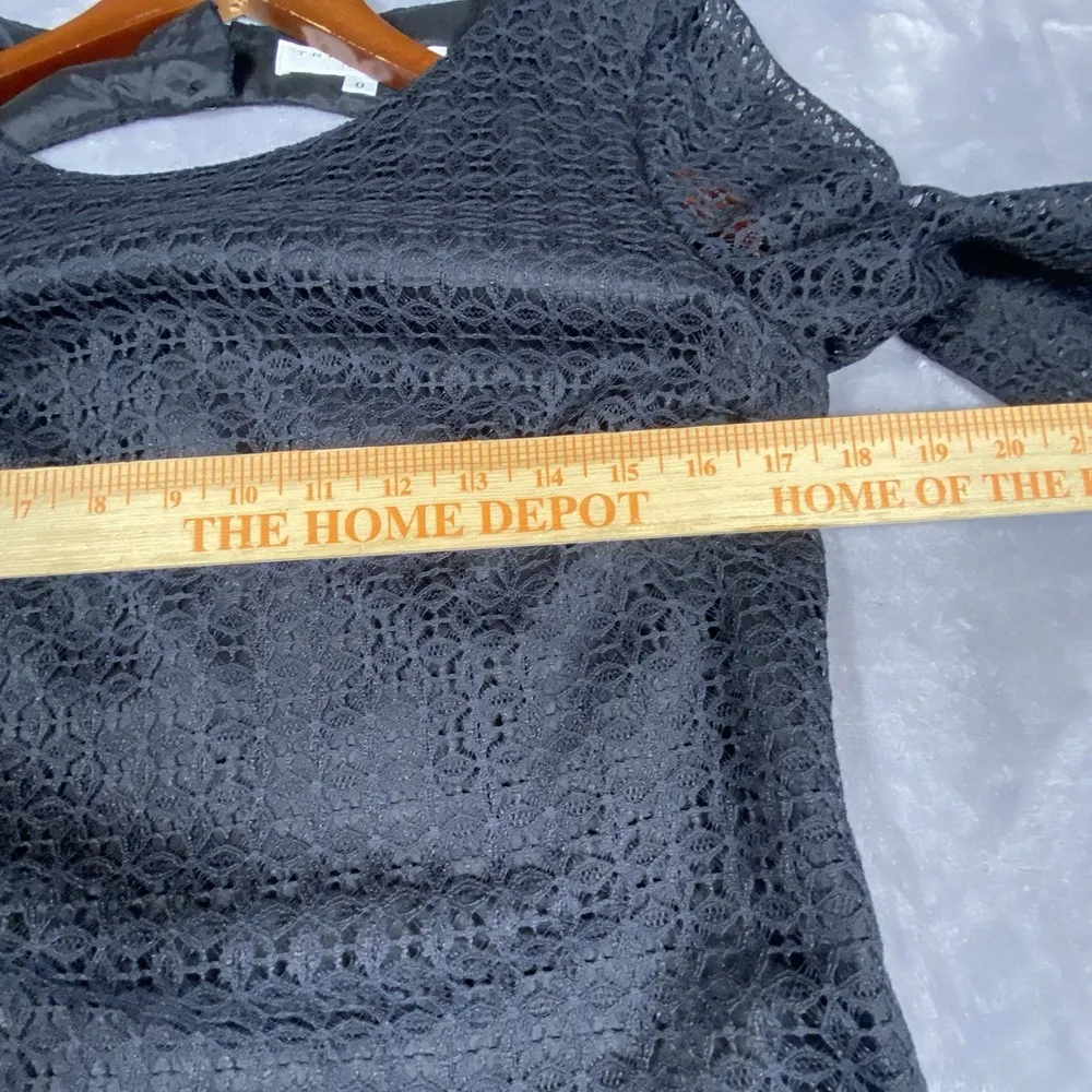 Trina Turk Dress Sz 8 Black Lace Knee Elegant Classic Cocktail Sophisticated USA - Image 11