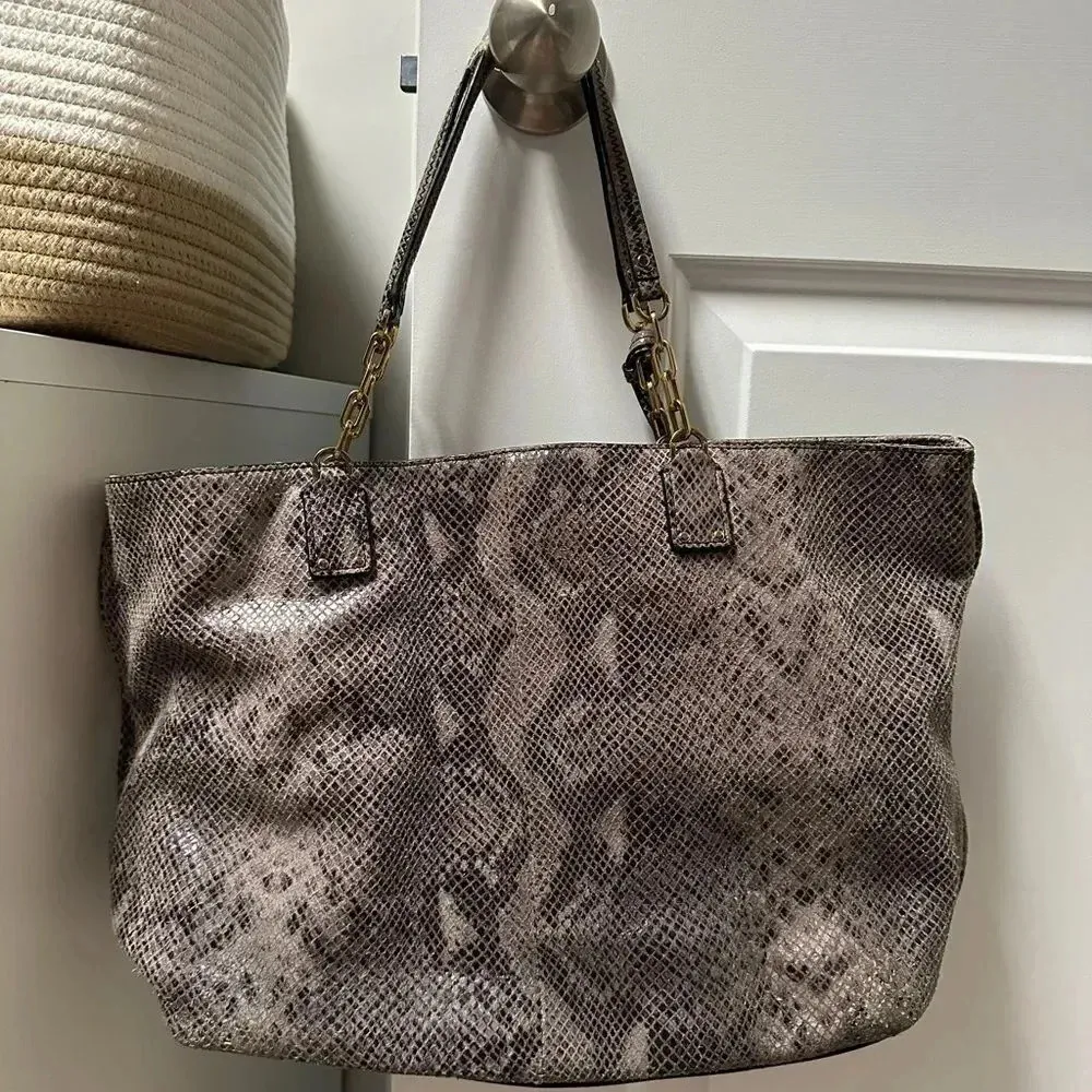 Tory Burch Embossed Snake Skin Bag - Image 2