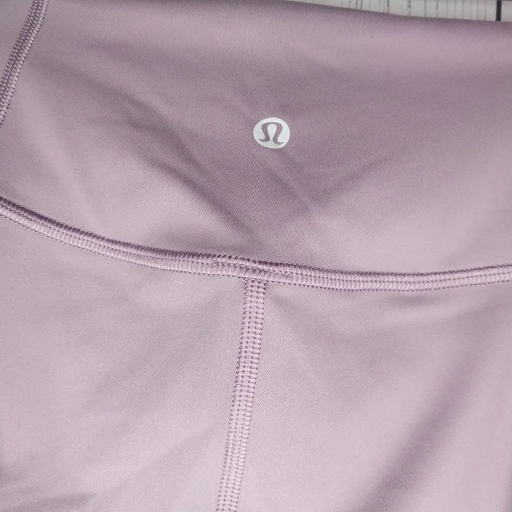 Lululemon Forget The Sweat Tight 25" Womens 10 High Rise Purple Mesh Yoga Pants - Image 8