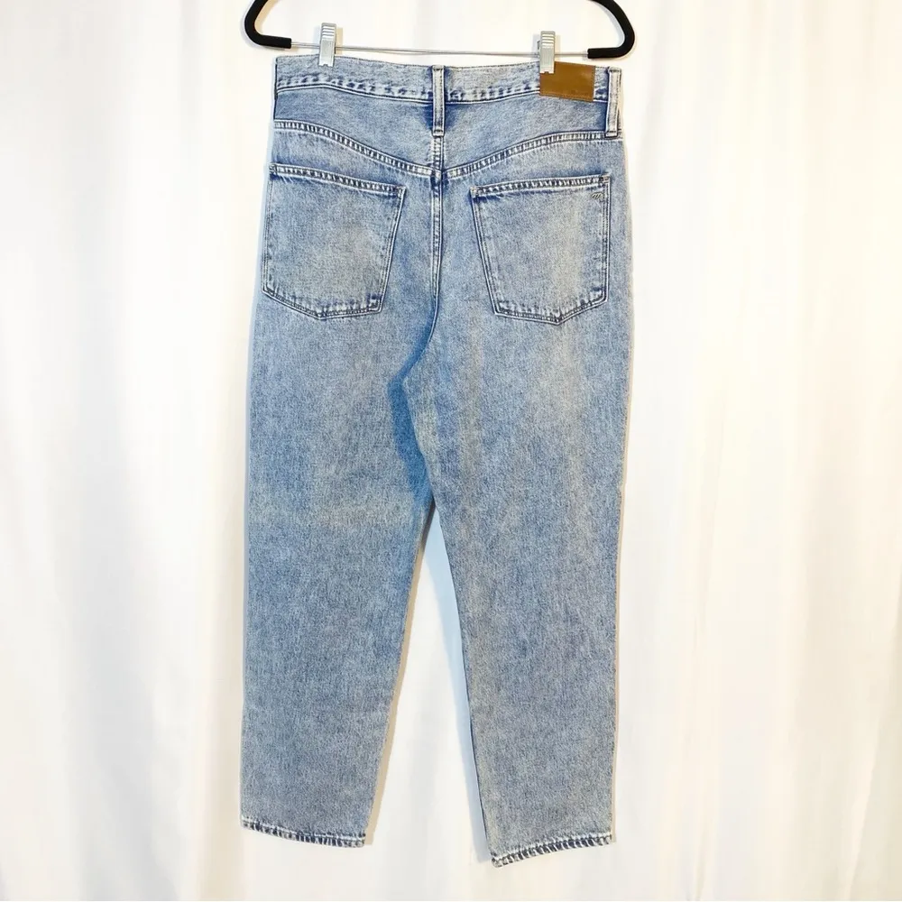 Madewell The Pleated Momjean High Rise Jeans Phair Acid Wash - Image 5