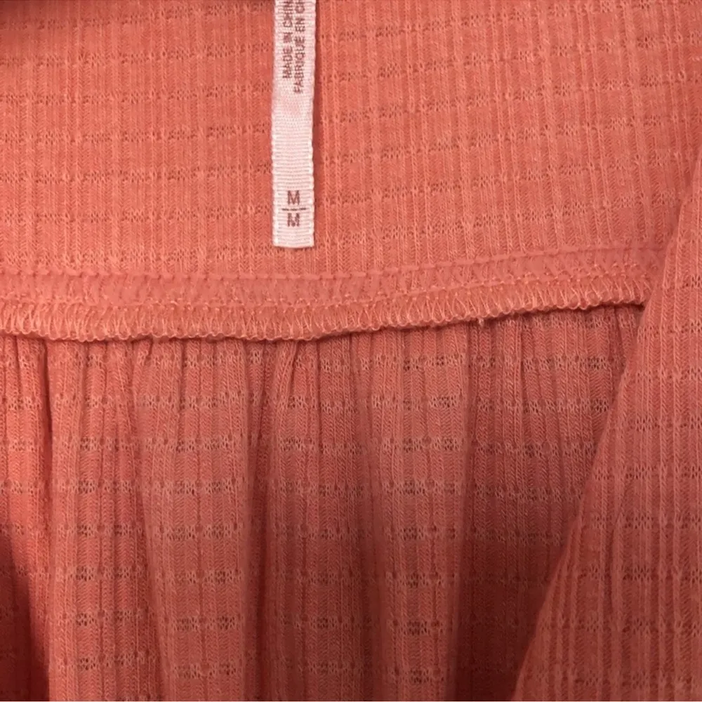 FREE PEOPLE Beach Bound Peach Boho Tank Size Medium - Image 4