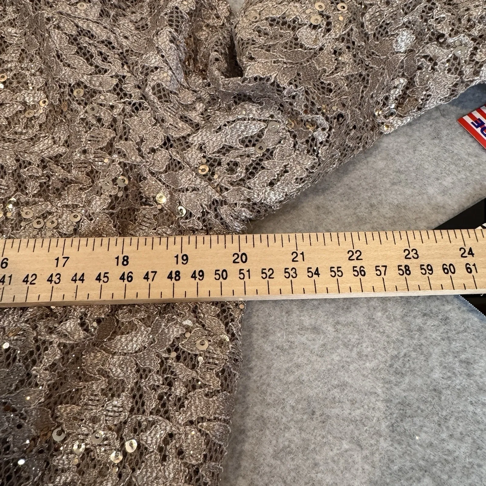 Vintage R&M Richards Cardigan Womens 10 Gold Lace Sequin Festive NEW - Image 10