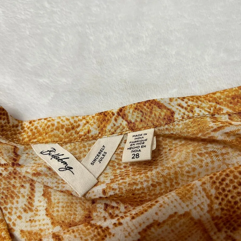 Billabong x Sincerely Jules Short And Free Snake Print Mini Skirt Size 28 NEW - Image 5