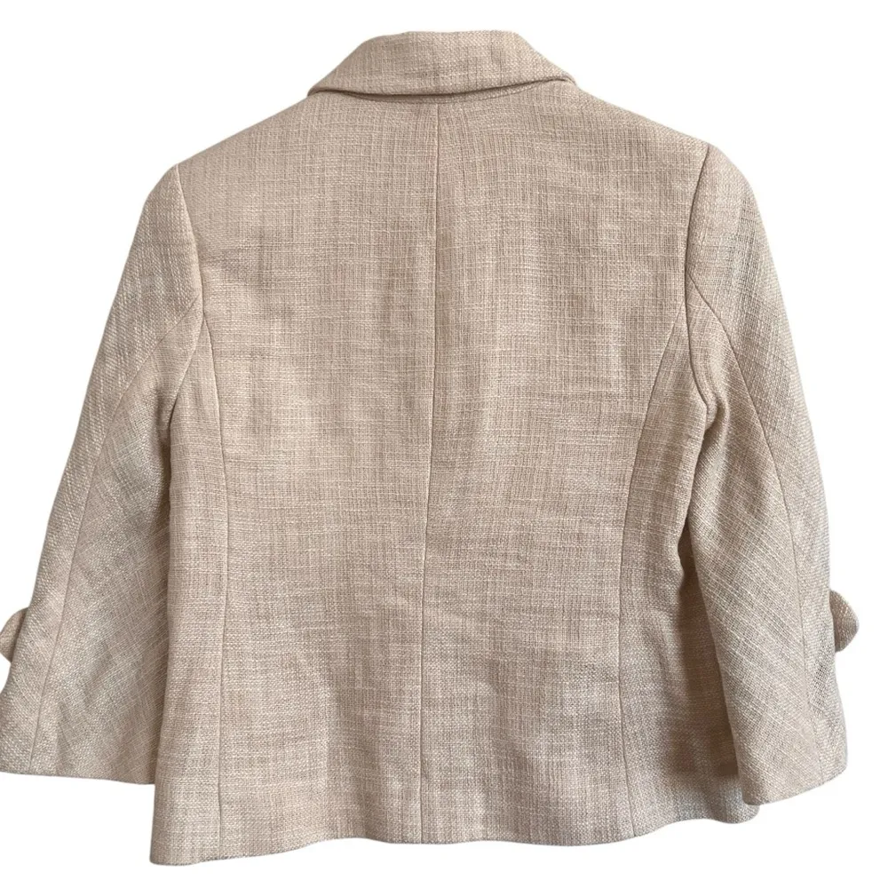 J. Crew Ruffle Sleeve Cotton Waverly Jacket Size 4 - Image 2