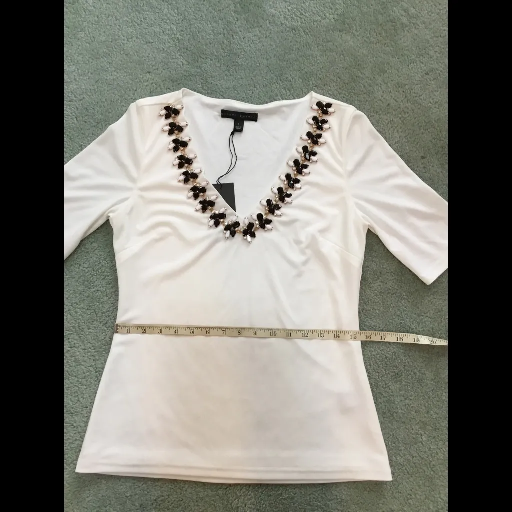 VERY DRESSY EMBELLISHED TOP 💖💖💖 White - Image 5